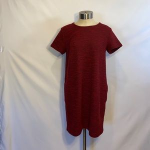 Brand: Loft. Burgundy knee high dress